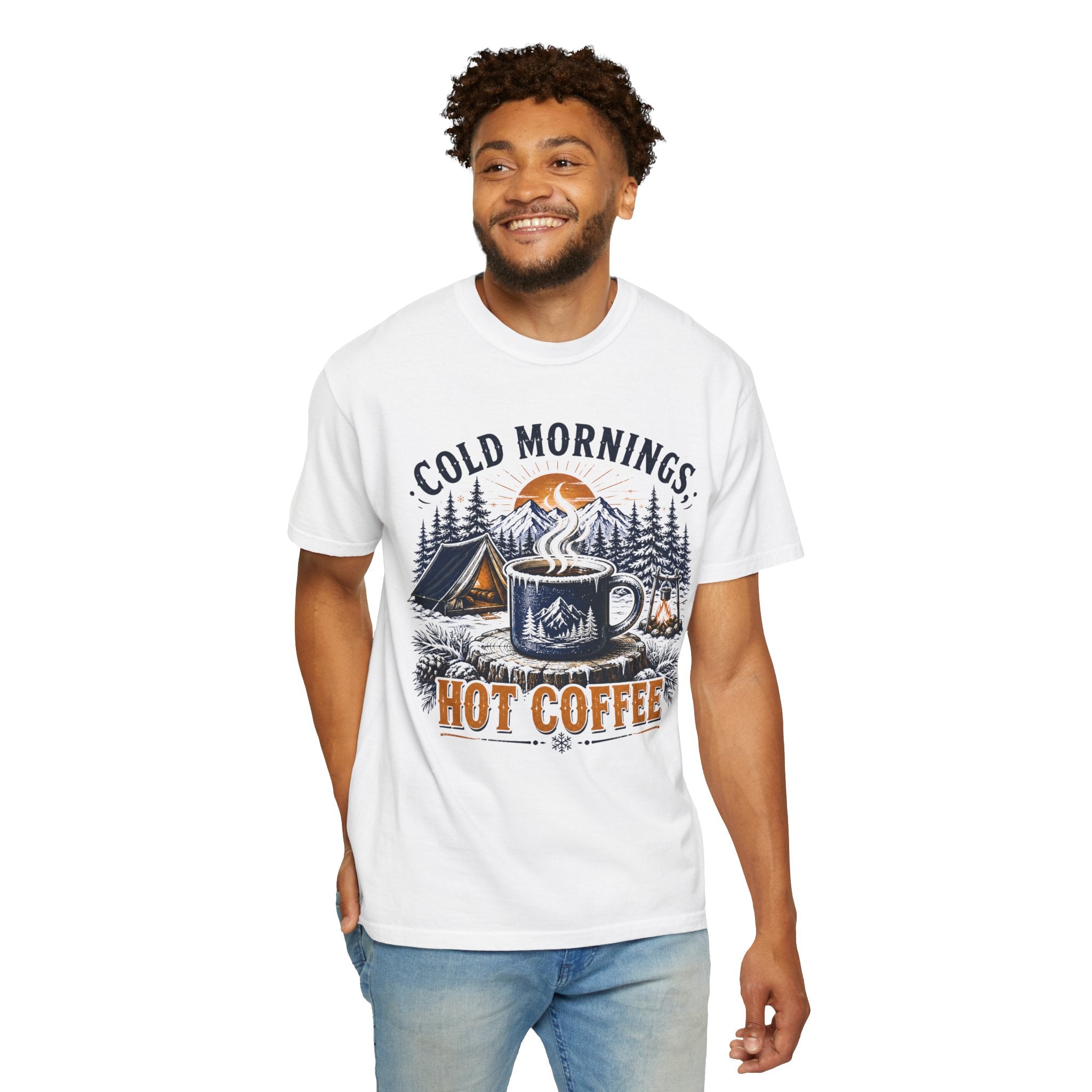Cold Mornings, Hot Coffee T-Shirt